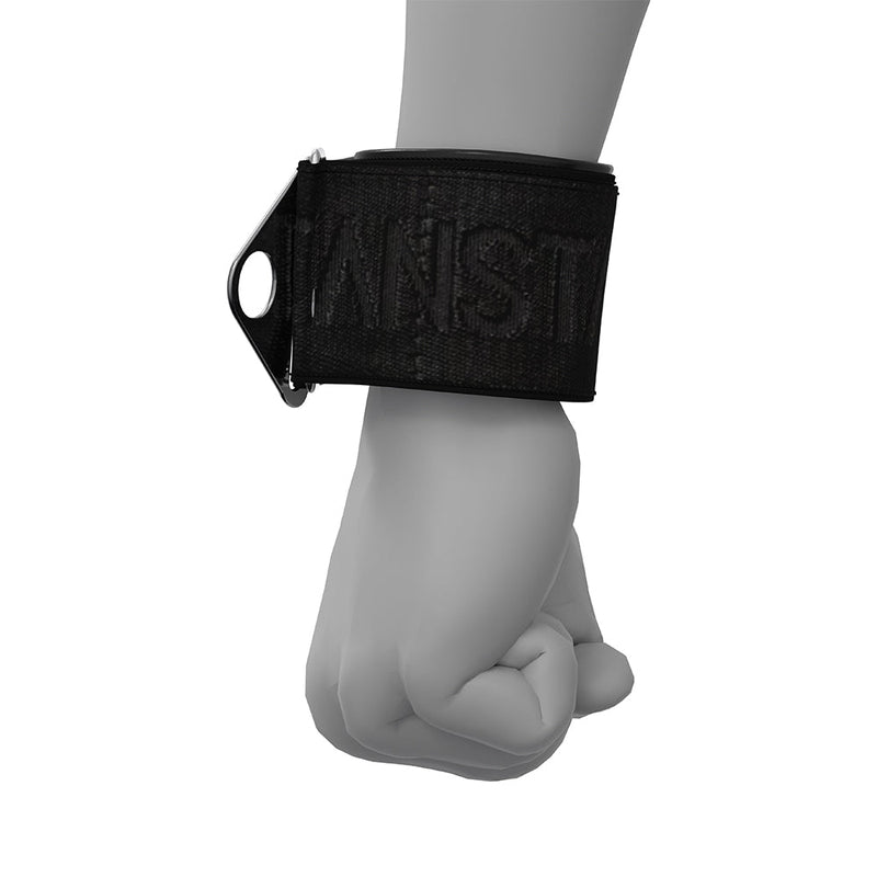 Haftanstalt - Verstelbare Neopreen Handboeien Set met Metalen Gesp - Zwart-laced-up.nl