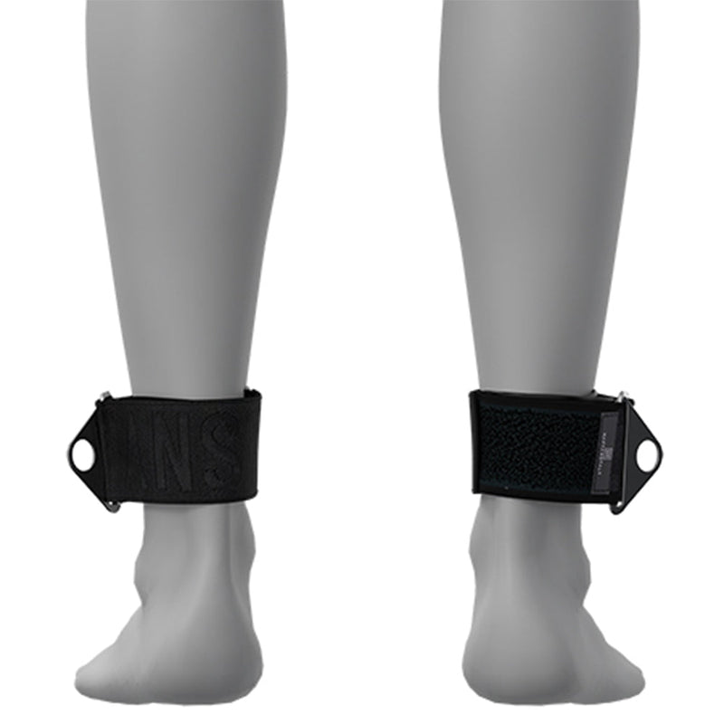 Haftanstalt - Verstelbare Neopreen Enkelboeien Set met Metalen Gesp - Zwart-laced-up.nl