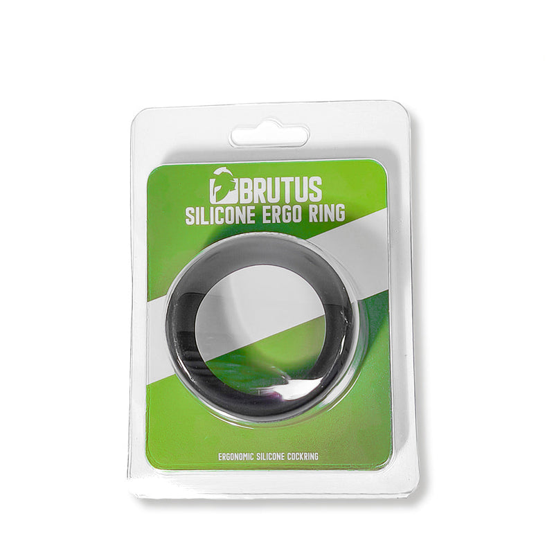 Brutus - Ergo - Siliconen Cockring - Zwart-Erotiekvoordeel.nl
