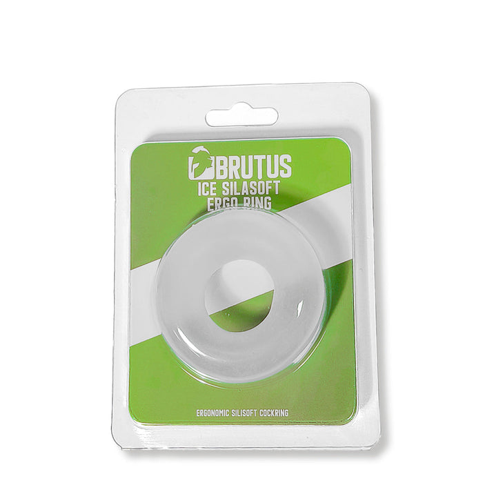 Brutus - ICE - Silasoft Ergo Cockring - Transparant-Erotiekvoordeel.nl