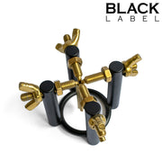 Black Label - 4-Way Urethrale Stretcher - Zwart/Goud-laced-up.nl