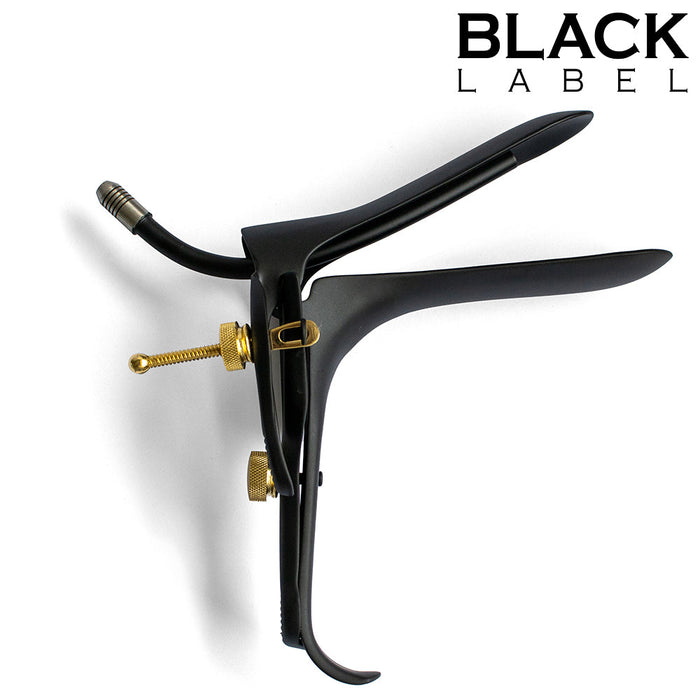 Black Label - Cusco Speculum met glijmiddel-tube - Zwart/Goud-Erotiekvoordeel.nl