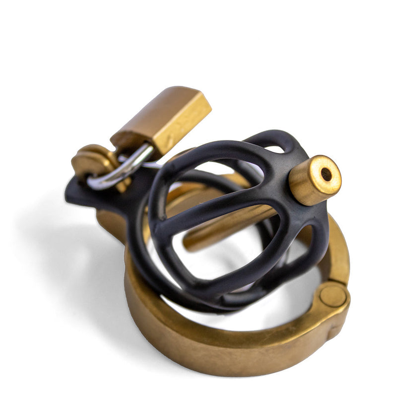 Black Label - Weenie Locker - Jaula de Castidad - Negro/Oro
