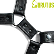 Brutus - Lederen Beenharnas - Verstelbaar- Zwart-laced-up.nl
