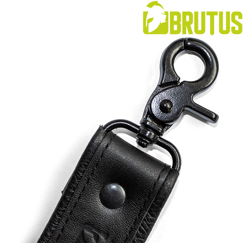 Brutus - Lederen Beenharnas - Verstelbaar- Zwart-laced-up.nl