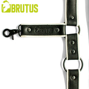 Brutus - Lederen Beenharnas - Verstelbaar- Zwart/Wit-laced-up.nl