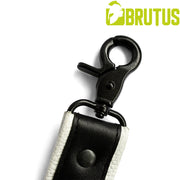Brutus - Lederen Beenharnas - Verstelbaar- Zwart/Wit-laced-up.nl