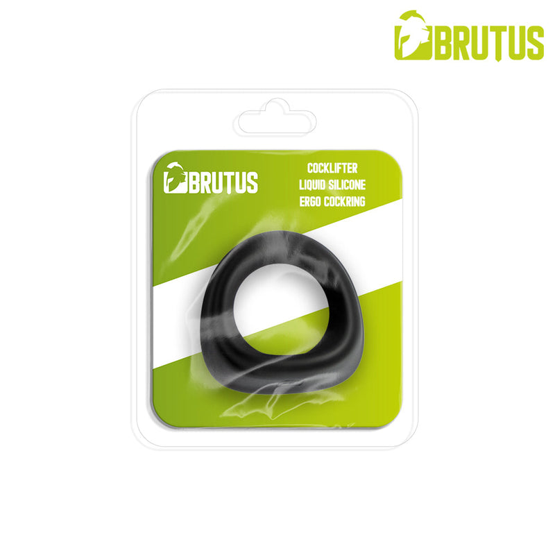 Brutus - Cocklifter - Superzachte Siliconen Cockring - Zwart-laced-up.nl