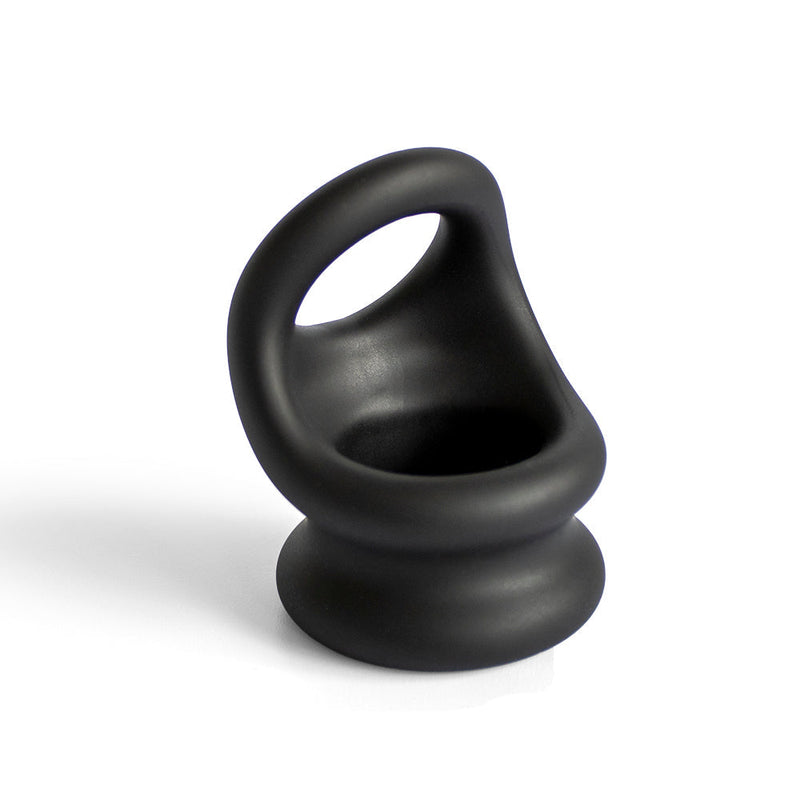 Brutus - Viceversa- Superzachte Siliconen Penis- en Scrotumring - Zwart-laced-up.nl