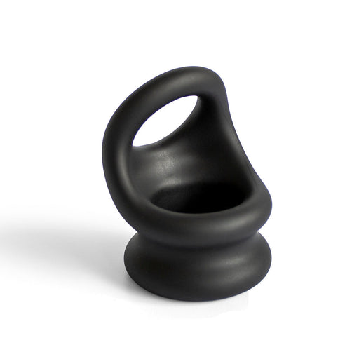 Brutus - Viceversa- Superzachte Siliconen Penis- en Scrotumring - Zwart-Erotiekvoordeel.nl