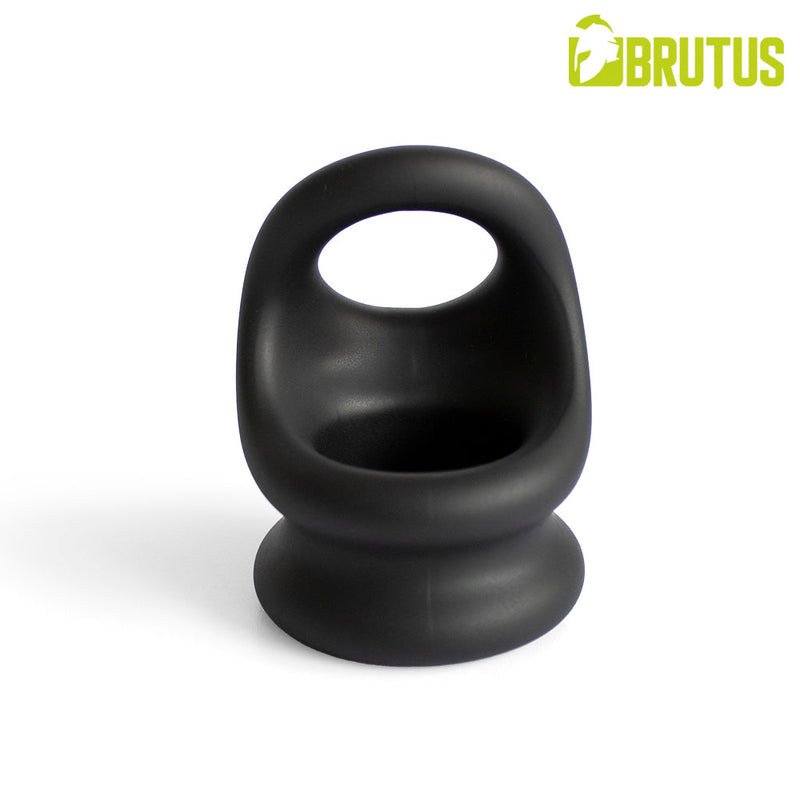 Brutus - Viceversa- Superzachte Siliconen Penis- en Scrotumring - Zwart-laced-up.nl