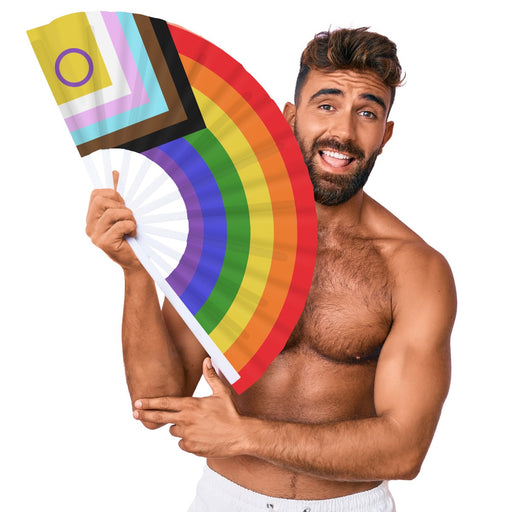 M Proud - Grote Waaier - LGBTQIA PRIDE Rainbow-laced-up.nl