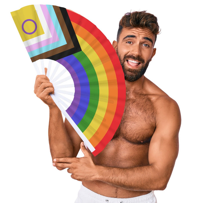 M Proud - Grote Waaier - LGBTQIA PRIDE Rainbow-laced-up.nl