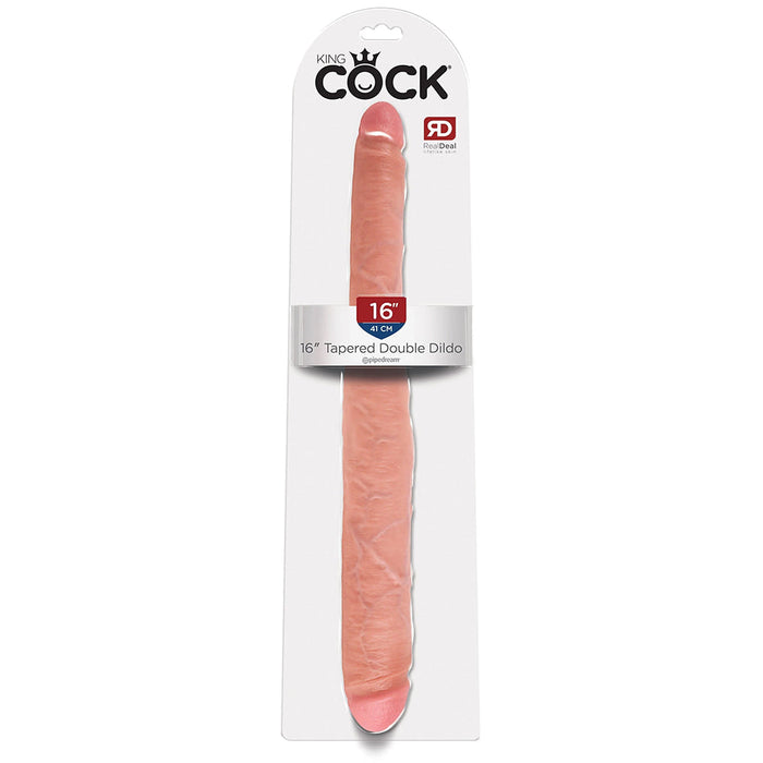 Pipedream - King Cock - Dubbele Dildo - Twee diktes- 40,5 cm - Lichte Huidskleur-Erotiekvoordeel.nl