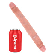 Pipedream - King Cock - Slanke Dubbele Dildo - 30,5 cm - Lichte Huidskleur-laced-up.nl