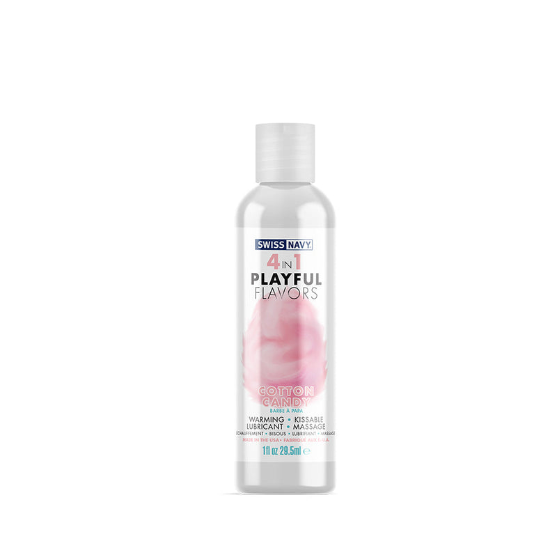 Swiss Navy - 4 in 1 Playful Flavors - Likbaar en Verwarmend Glijmiddel en Massage - Cotton Candy-laced-up.nl
