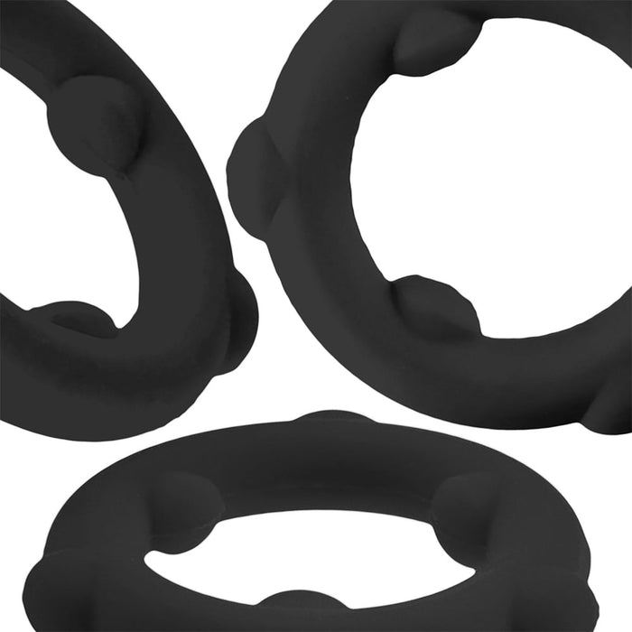 Oxballs - Spinner - Siliconen Cockring - Zwart-Erotiekvoordeel.nl