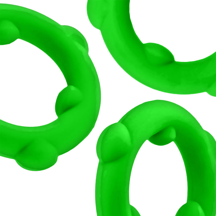 Oxballs - Spinner - Siliconen Cockring - Groen-Erotiekvoordeel.nl