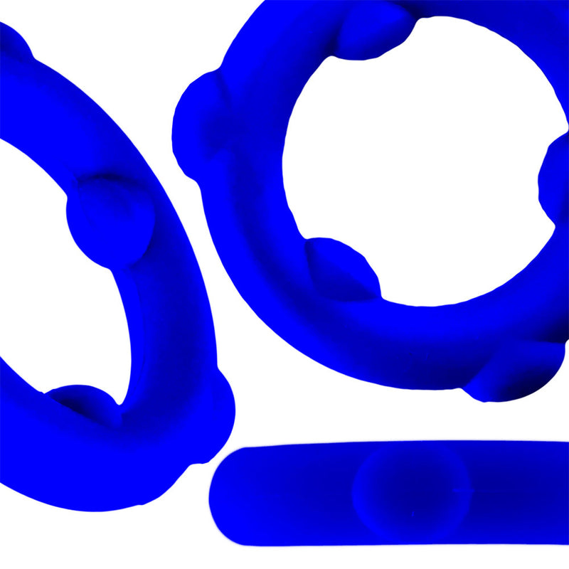 Oxballs - Spinner - Siliconen Cockring - Blauw-laced-up.nl