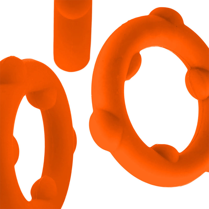 Oxballs - Spinner - Siliconen Cockring - Oranje-laced-up.nl