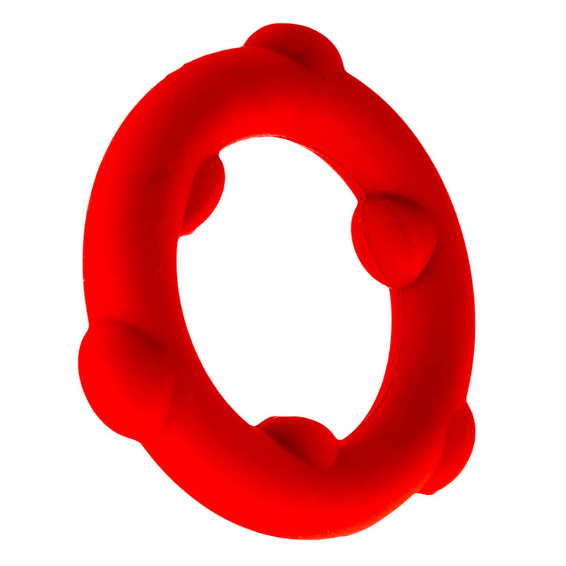 Oxballs - Spinner - Siliconen Cockring - Rood-laced-up.nl
