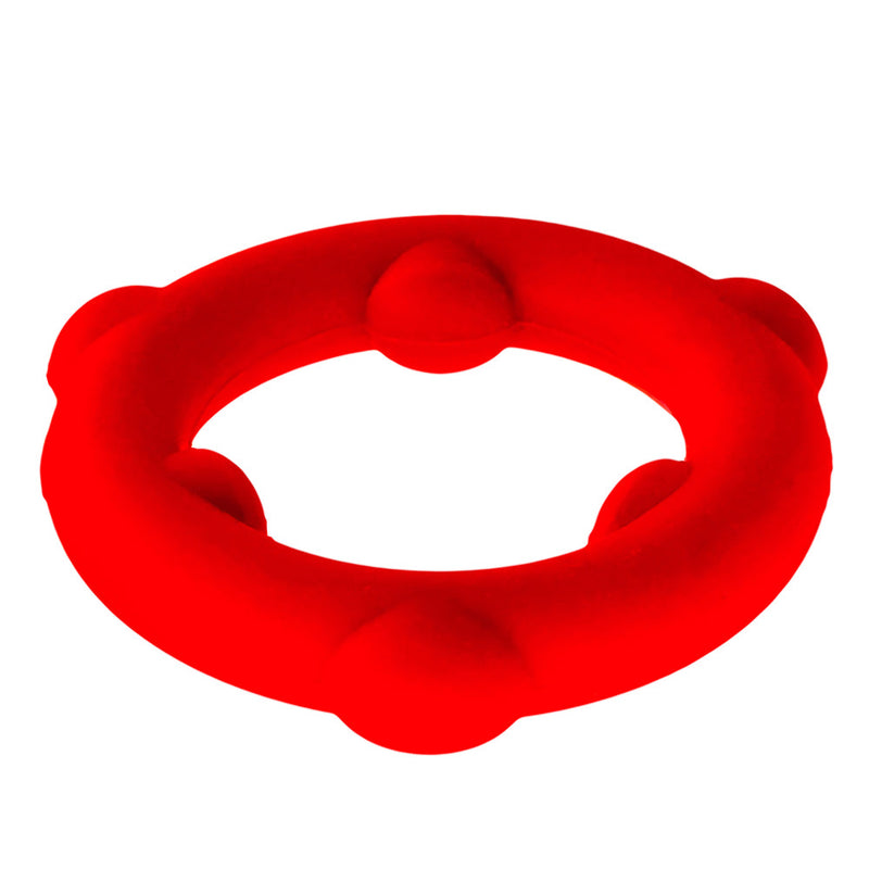 Oxballs - Spinner - Siliconen Cockring - Rood-laced-up.nl