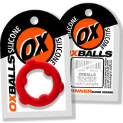 Oxballs - Spinner - Siliconen Cockring - Rood-laced-up.nl