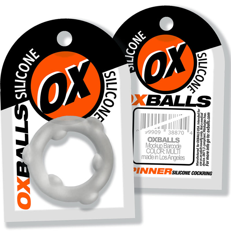 Oxballs - Spinner - Siliconen Cockring - Transparant-laced-up.nl