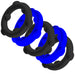 Oxballs - Gearheads - Spinner Cockringen Set - 5 stuks - Blauw/Zwart-Erotiekvoordeel.nl
