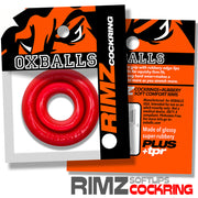 Oxballs - Rimz Softlips - Siliconen/TPR Cockring - Rood-laced-up.nl