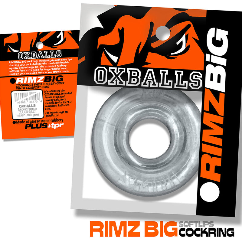 Oxballs - Rimz Big Softlips - Siliconen/TPR Cockring - Transparant-laced-up.nl