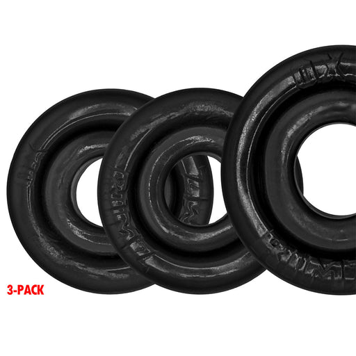 Oxballs - Rimringz - Multisize Pack 3 stuks - Zwart-Erotiekvoordeel.nl
