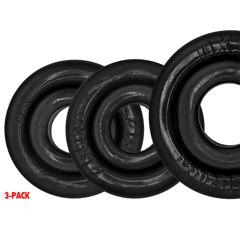 Oxballs - Rimringz - Multisize Pack 3 stuks - Zwart-laced-up.nl