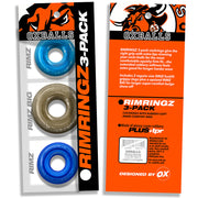 Oxballs - Rimringz - Multisize Pack 3 stuks - Cool Blues - Blauw/Transparant-laced-up.nl