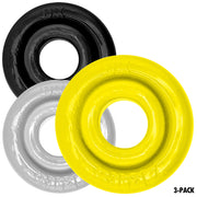 Oxballs - Rimringz - Multisize Pack 3 stuks - Shockwave - Geel/Transparant/Zwart-Erotiekvoordeel.nl