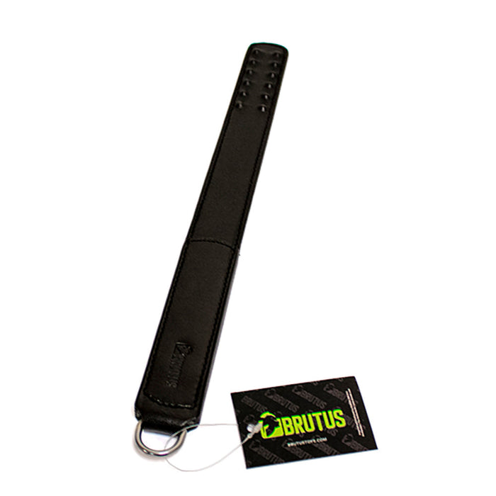 Brutus - Lederen Punisher Paddle met Noppen - Zwart-Erotiekvoordeel.nl