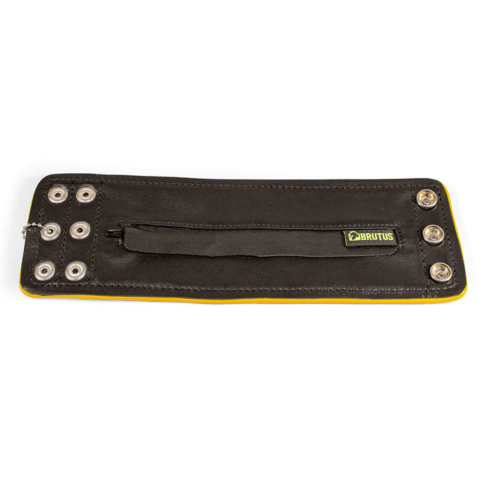 Brutus - Lederen Polsportemonnee met Rits - Zwart/Geel-Erotiekvoordeel.nl