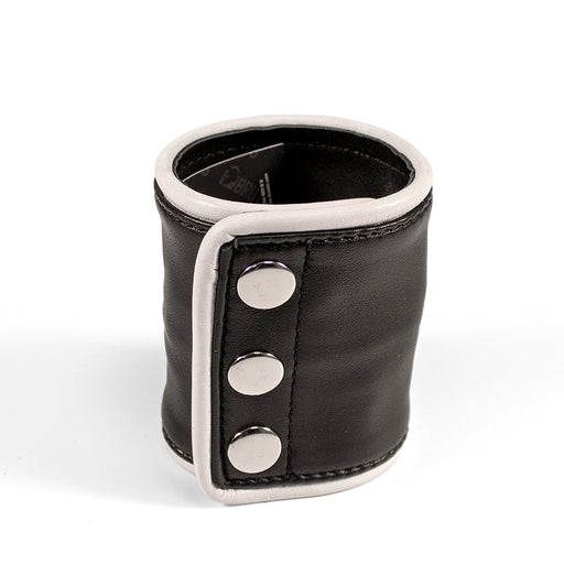 Brutus - Lederen Polsportemonnee met Rits - Zwart/Wit-Erotiekvoordeel.nl