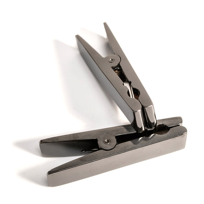 Black Label - Wasknijper Tepelklemmen - Zwart Chroom-Erotiekvoordeel.nl