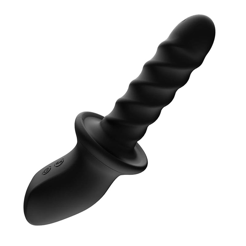 Nexus - Ascend - Stotende en Roterende Vibrator met Handvat - Zwart-Erotiekvoordeel.nl