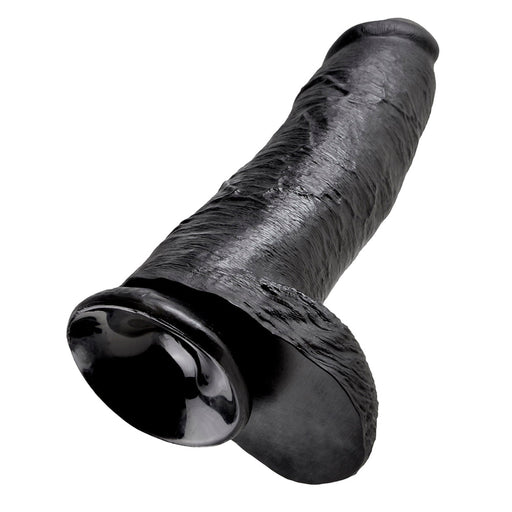 Pipedream King Cock - Zwarte Dildo met Scrotum - 30 cm - Zwart-Erotiekvoordeel.nl