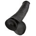 Pipedream King Cock - Zwarte Dildo met Scrotum - 38 cm - Zwart-Erotiekvoordeel.nl