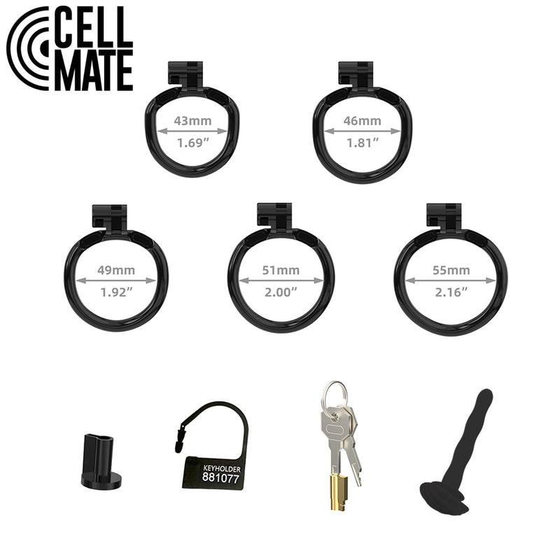 Cellmate - Styxx - CBT Peniskooi met Scherpe Pinnen - CBT Kuisheidskooi - Zwart-Erotiekvoordeel.nl