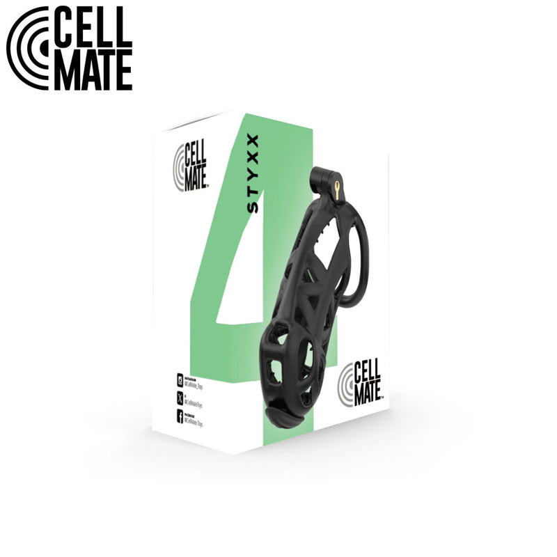 Cellmate - Styxx - CBT Peniskooi met Scherpe Pinnen - CBT Kuisheidskooi - Zwart-Erotiekvoordeel.nl