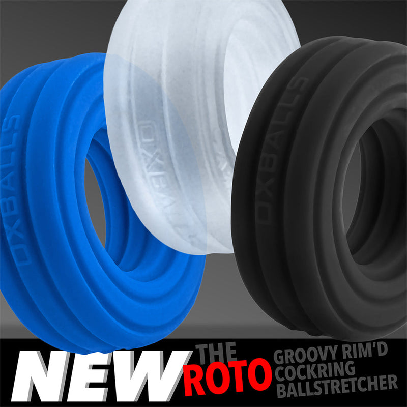 Hünkyjunk - Roto - Geribbelde Cockring - Blauw