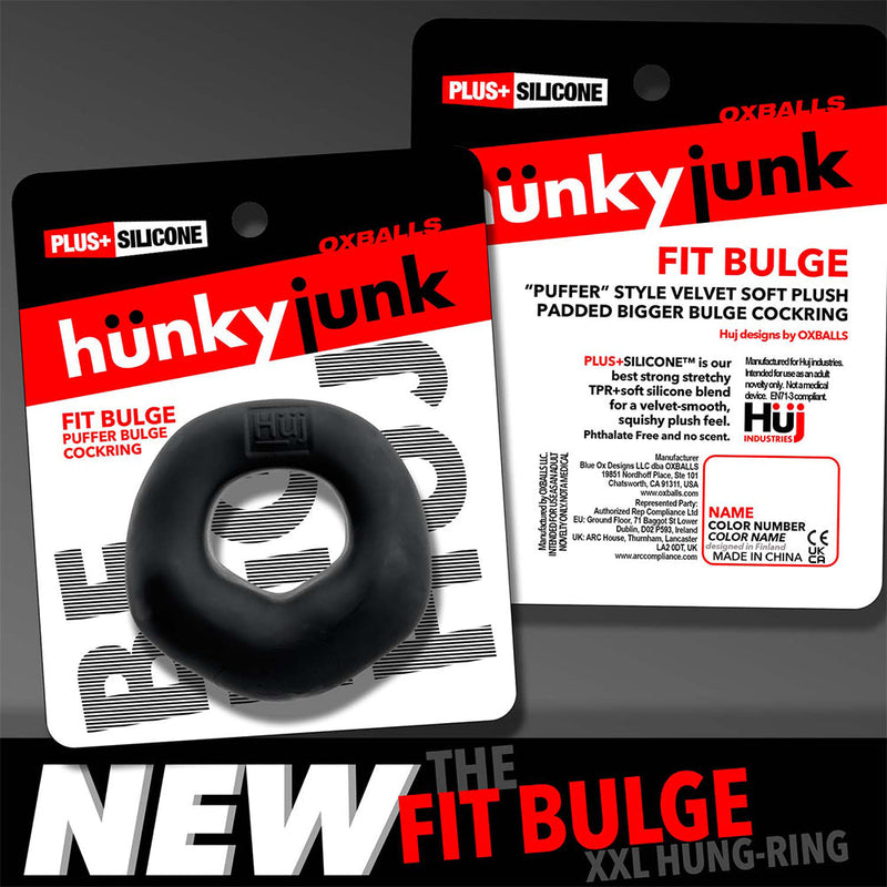 Hünkyjunk - Fit Bulge - Cockring voor een Vollere Krachtige Look - Zwart