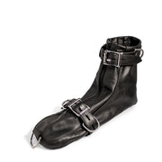 BRUTUS - Bottes de bondage en cuir à semelles cloutées amovibles - Laced-up.nl