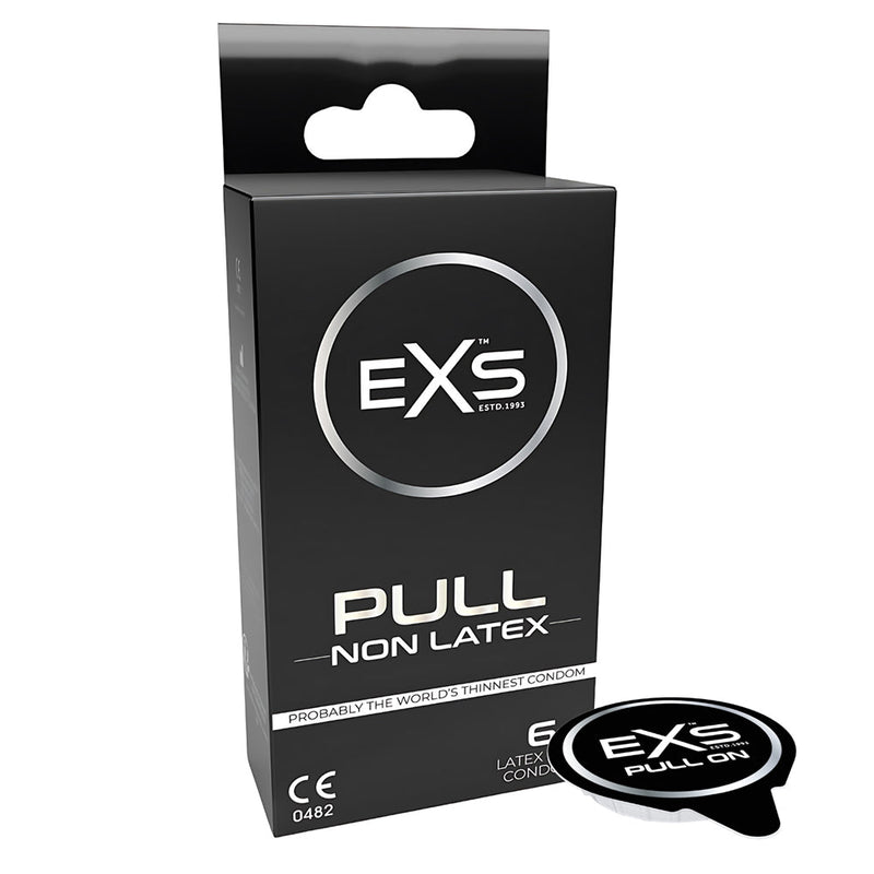 EXS Pull Regular Condooms - 54 mm - Latex Vrij - Met Pull-on Strip - 6 stuks-Erotiekvoordeel.nl