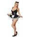 Amorable - Wetlook Sexy Dienstmeisjes Uniform - Zwart/Wit-Erotiekvoordeel.nl