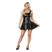 Amorable - Sexy Wetlook Jurkje met Cirkelrokje - Zwart-Erotiekvoordeel.nl
